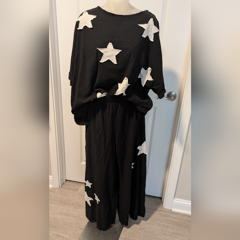 Black & White Two-Piece Outfit, Sz L, NWOT